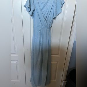 Light blue David’s Bridal dress